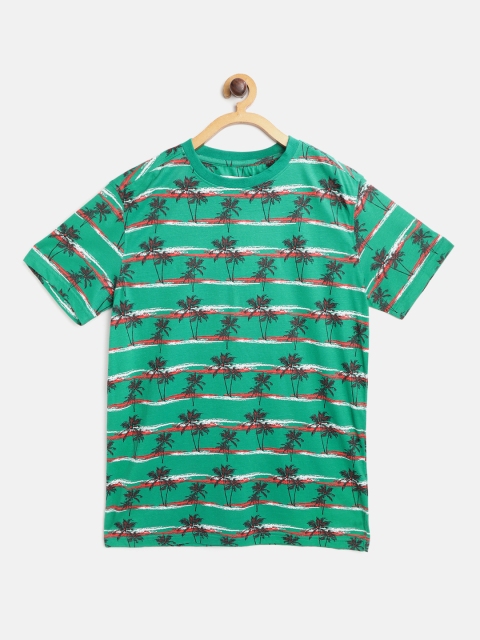 

Marks & Spencer Girls Green & Red Tropical Print Round Neck T-shirt