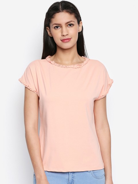 

Honey by Pantaloons Women Pink Solid Top