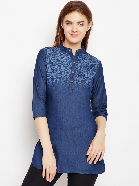 

AASK Blue Printed Tunic