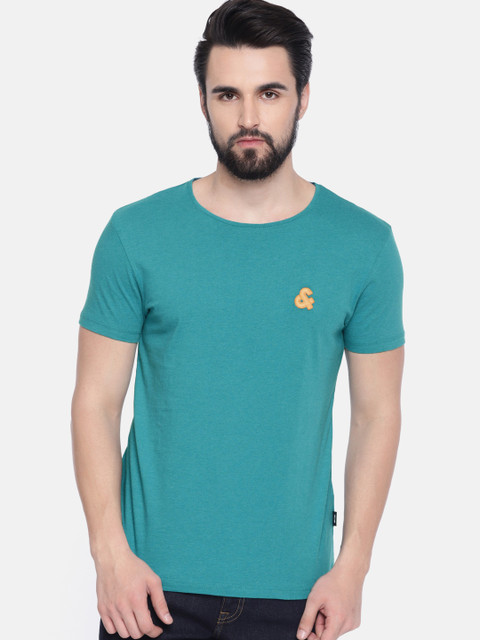 

Jack & Jones Men Blue Solid Round Neck T-shirt