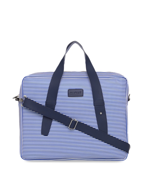 

MBOSS Unisex Blue & White Striped Laptop Bag