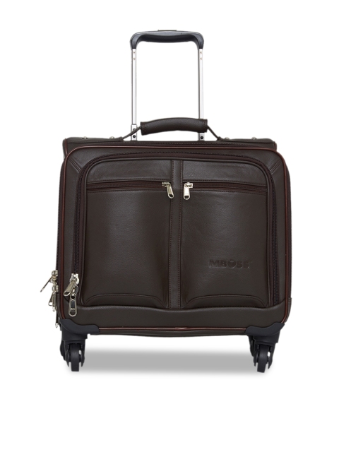 

MBOSS Brown Cabin Trolley Bag with Laptop Compartment