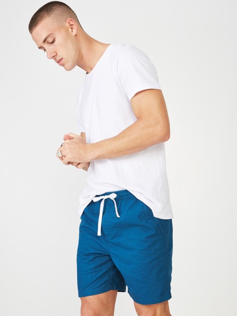 

COTTON ON Men Blue Solid Regular Fit Regular Shorts