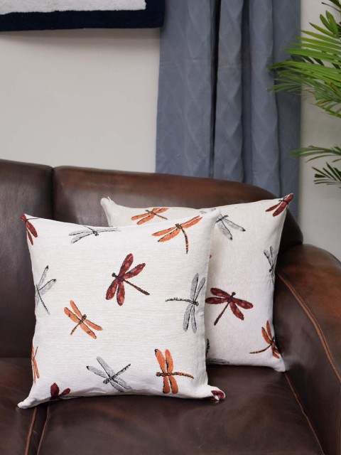 

Avira Home White Set of 2 Cartoon Characters Square Cushion Covers