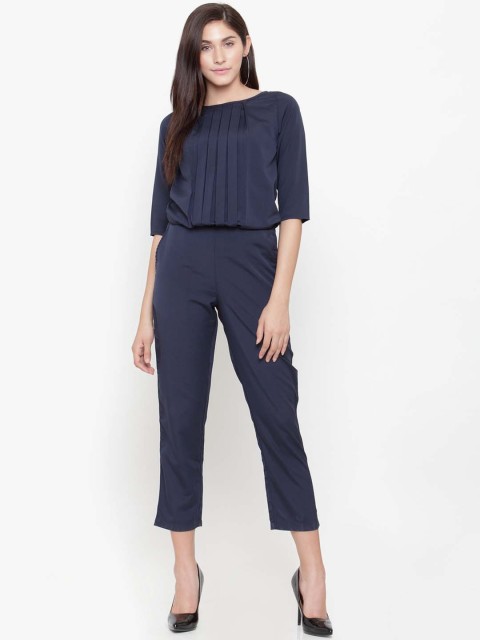 

Magnetic Designs Blue Solid Basic Jumpsuit