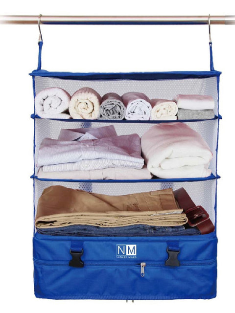 

Nasher Miles Unisex Blue Solid Travel Closet