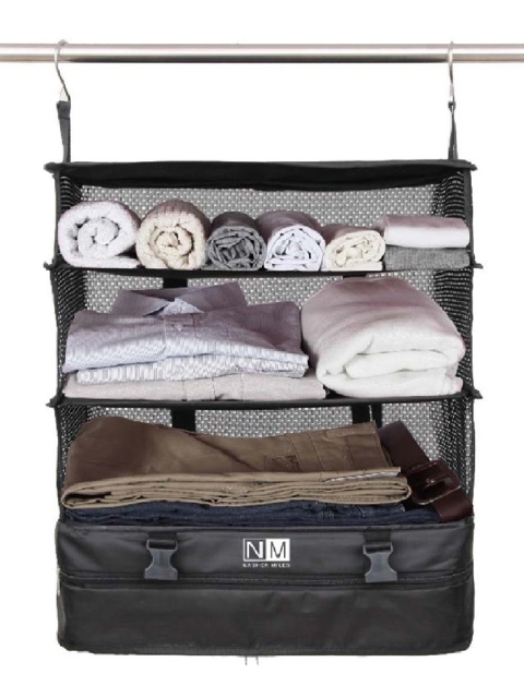 

Nasher Miles Unisex Black Solid Travel Closet