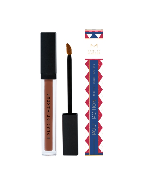 

HOUSE OF MAKEUP Pout Potion Liquid Matte Lipstick, Brown With It