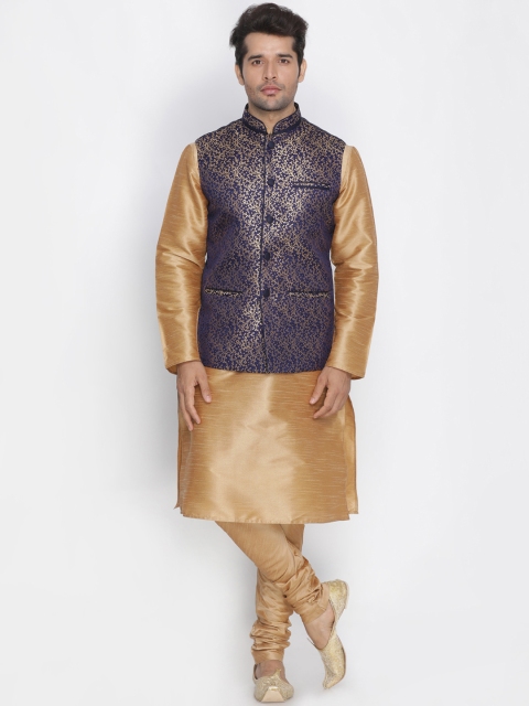 

VASTRAMAY Men Beige Solid Kurta with Pyjamas