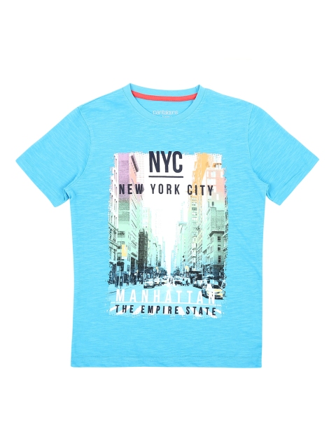 

Pantaloons Junior Boys Blue Printed Round Neck T-shirt