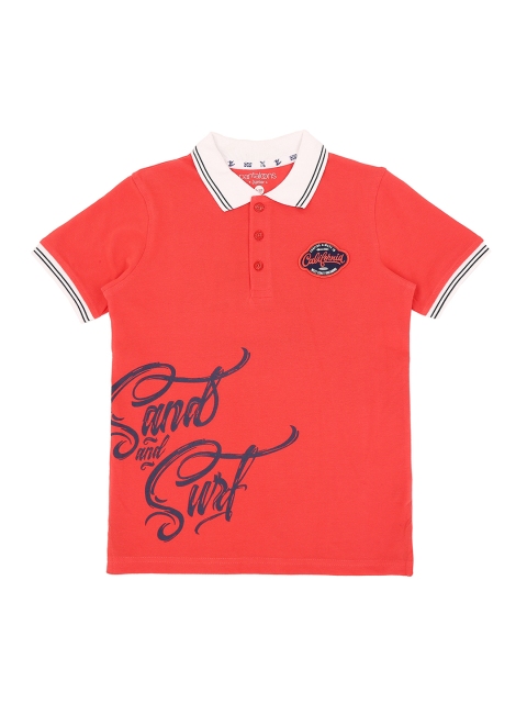 

Pantaloons Junior Boys Coral Printed Polo Collar T-shirt
