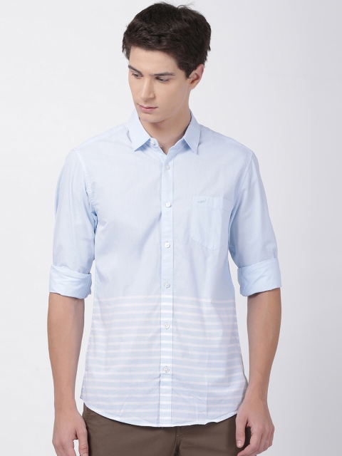 

Crocodile Men Blue Slim Fit Solid Casual Shirt