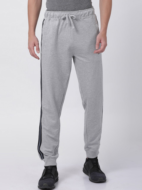 

Crocodile Men Grey Melange Solid Slim-Fit Joggers