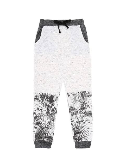 

Pantaloons Junior Boys White Regular Fit Printed Joggers