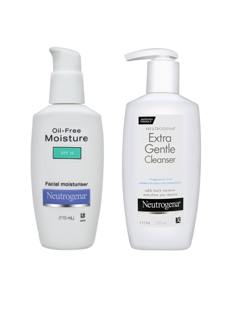 

Neutrogena Unisex Set of Cleanser & Moisturizer, White
