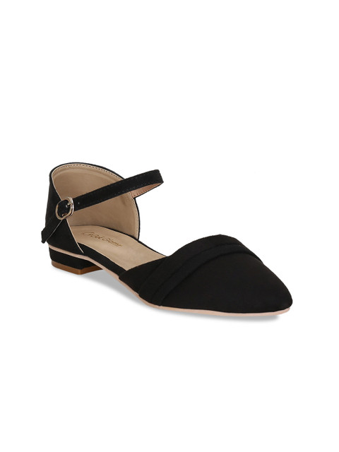 

Get Glamr Women Black Solid Synthetic Suede Mules