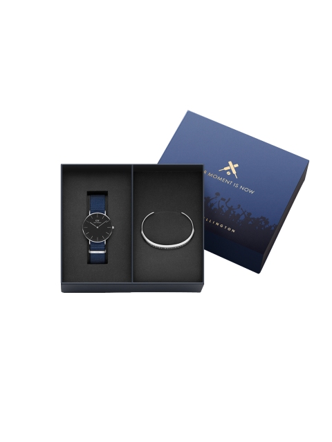 

Daniel Wellington Women Classic Bayswater Watch & Classic Bracelet Gift Set DW00500420, Black