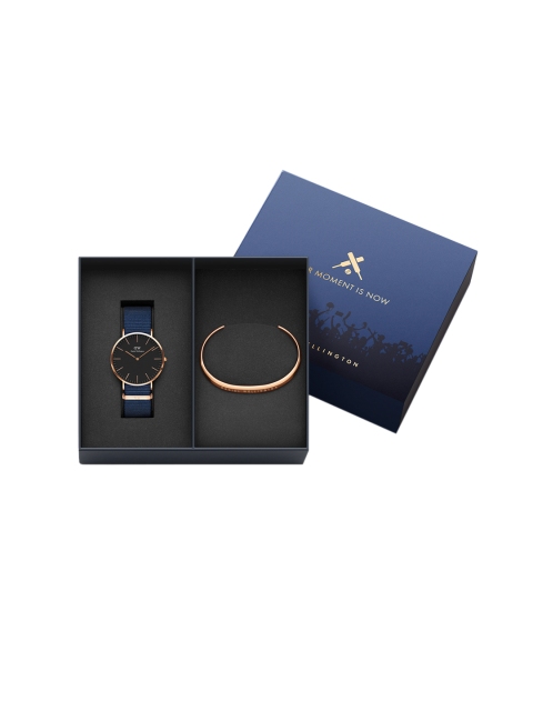 

Daniel Wellington Men Classic Bayswater Watch & Classic Bracelet Large Gift Set DW00500423, Black