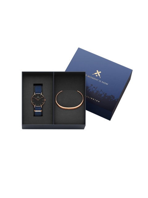 

Daniel Wellington Women Classic Bayswater Watch & Classic Bracelet Gift Set DW00500418, Black