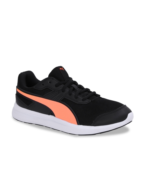 

PUMA Women Black & Peach-Coloured Escaper Mesh Running Shoes