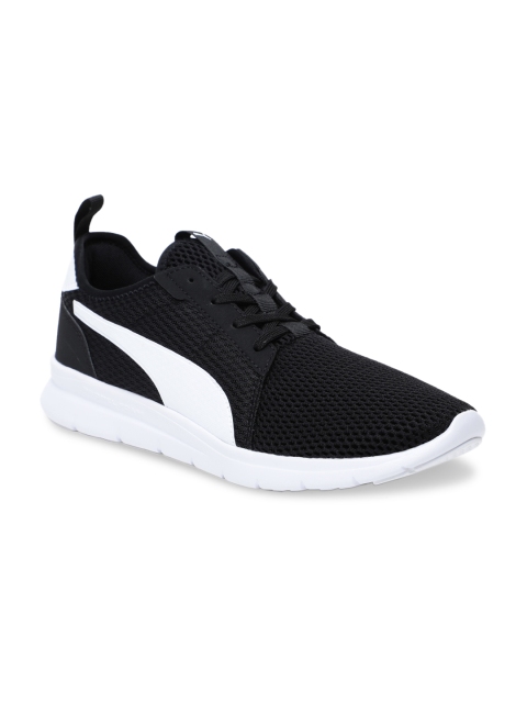 

Puma Unisex Black Mesh Mid-Top PUMA Flex Fresh Running Shoes