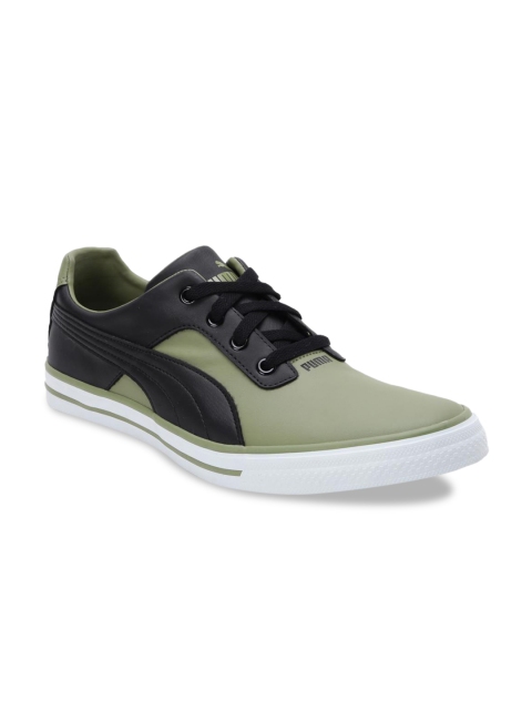 

Puma Men Olive Green Slyde Knit MU IDP Sneakers
