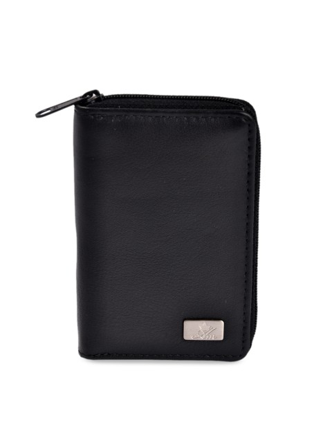 

Am Leather Men Black Solid Card Leather Holder