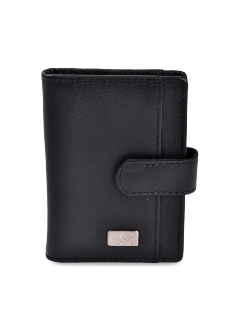 

Am Leather Men Black Solid Card Leather Holder