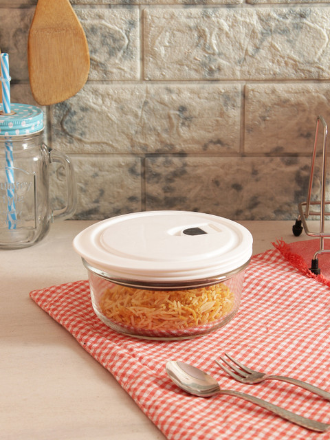 

Femora Set of 2 Transparent Borosilicate Glass Food Containers