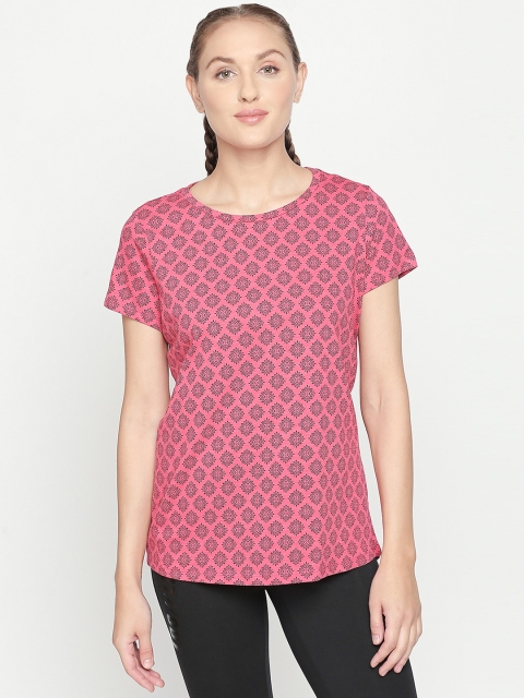 

Ajile by Pantaloons Women Pink Printed Round Neck T-shirt