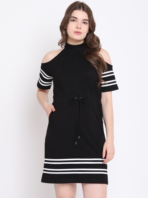 

Texco Women Black Solid A-Line Dress
