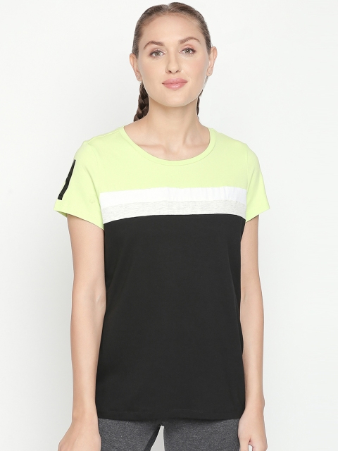 

Ajile by Pantaloons Women Black Colourblocked Round Neck T-shirt