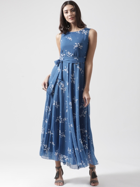 

The Vanca Women Blue Printed Maxi Dress