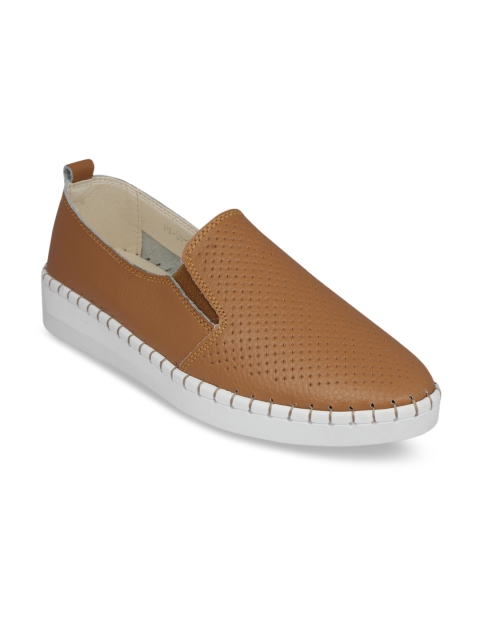 

pelle albero Women Khaki Slip-On Sneakers