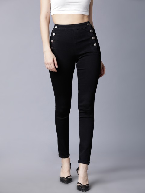 

Tokyo Talkies Women Black Skinny Fit Mid-Rise Clean Look Stretchable Jeans