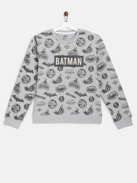 

YK Justice League Boys Grey Melange Printed Sweatshirt