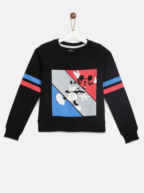 

YK Disney Boys Black Printed Mickey Sweatshirt