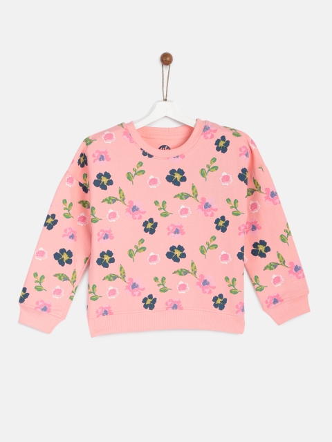 

YK Girls Pink Printed Sweatshirt
