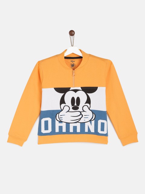 

YK Disney Boys Yellow Printed Sweatshirt