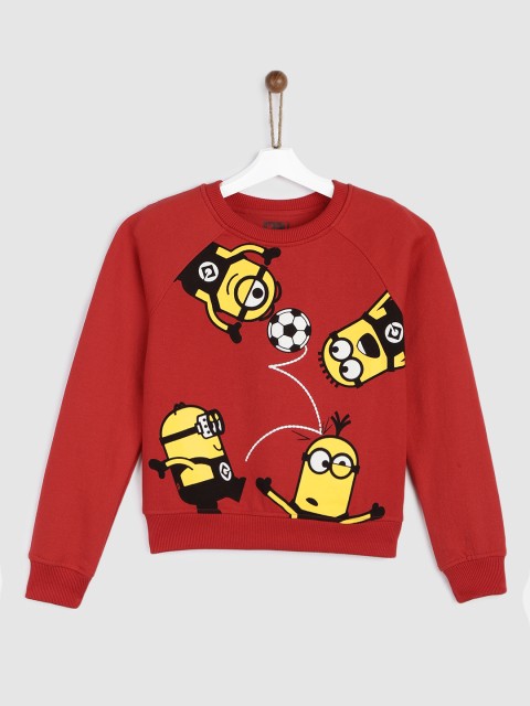 

YK Minion Boys Red & Yellow Printed Sweatshirt