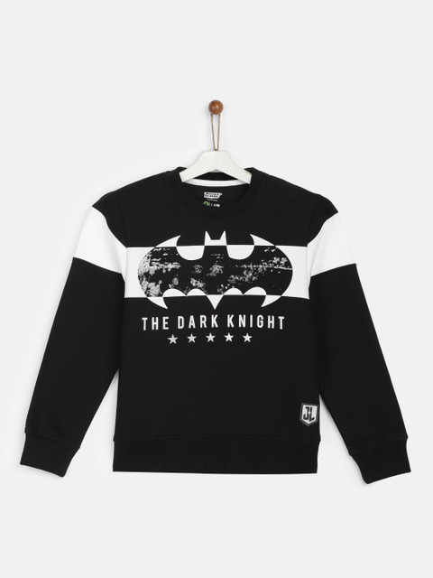 

YK Justice League Boys Black Printed Sweatshirt