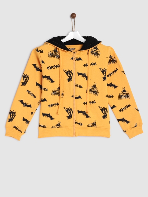 

YK Disney Boys Yellow Printed Batman Hooded Sweatshirt