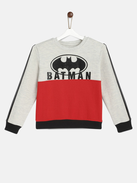 

YK Disney Boys Grey & Red Colourblocked Batman Sweatshirt