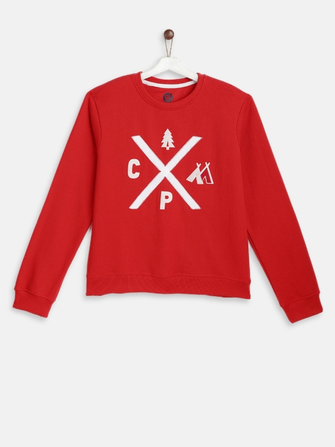 

YK Boys Red Printed Sweatshirt