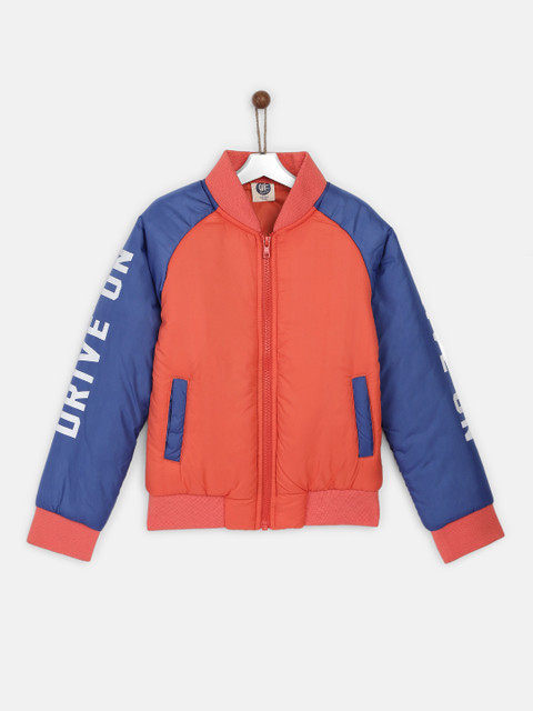 

YK Boys Coral & Blue Colourblocked Bomber Jacket