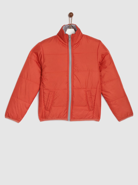 

YK Boys Orange Solid Jacket