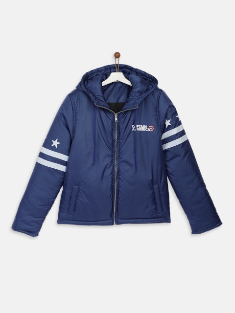 

YK Boys Blue Solid Puffer Jacket