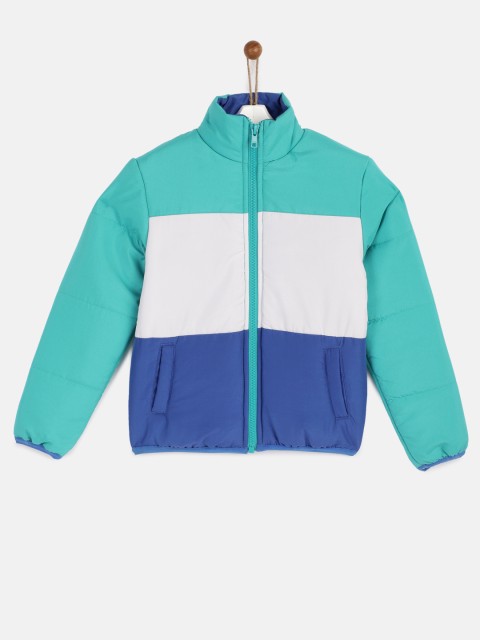 

YK Boys Blue & Sea Green Colourblocked Jacket