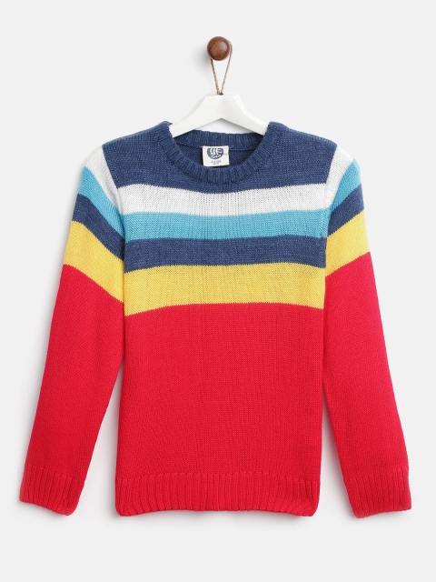 

YK Boys Red & Blue Striped Sweater