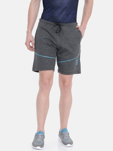 

Proline Active Men Charcoal Grey Self Design Crew Fit Sports Shorts